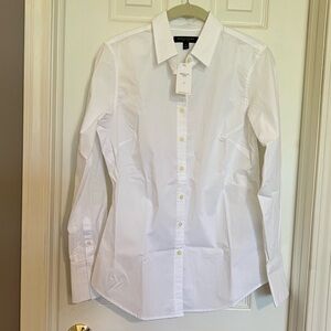 Banana Republic White Button Down NWT Size 6